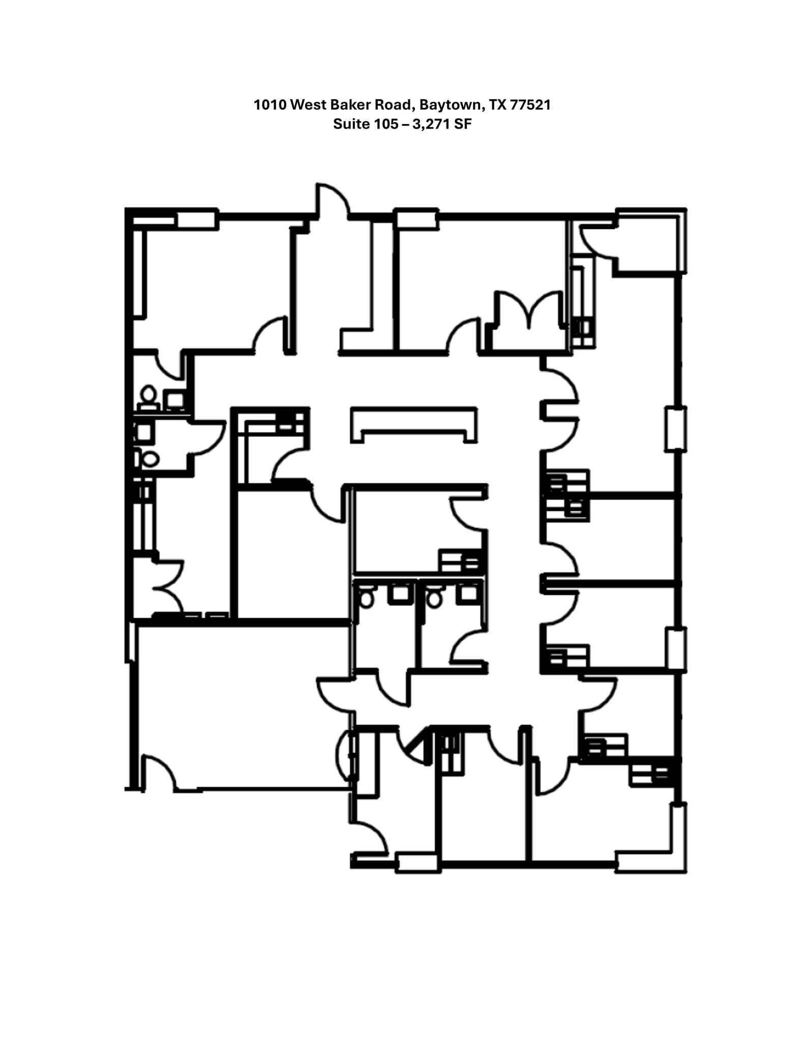 1010 W Baker Rd, Baytown, TX à louer Plan de site- Image 1 de 1