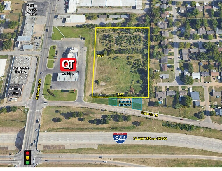 N Sheridan Rd & Hwy 244, Tulsa, OK for sale - Aerial - Image 1 of 4