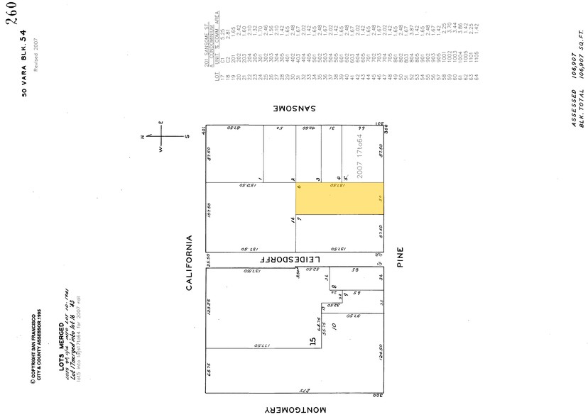 330-332 Pine St, San Francisco, CA à louer - Plan cadastral - Image 2 de 2