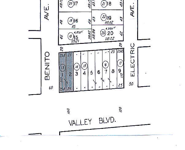 1533 W Valley Blvd, Alhambra, CA à louer - Plan cadastral - Image 3 de 11