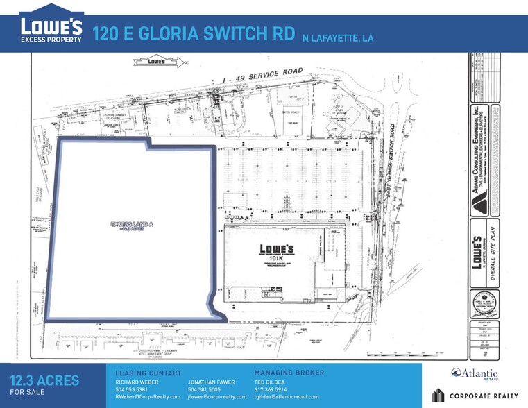 120 E Gloria Switch Rd, Lafayette, LA à vendre - Plan de site - Image 2 de 4