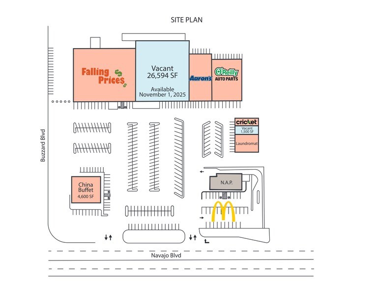1501-1531 Navajo Blvd, Holbrook, AZ à louer - Plan de site - Image 1 de 9