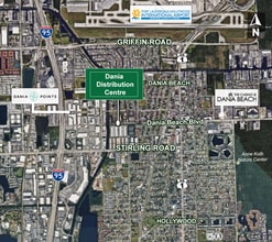 SW 12th Ave, Dania Beach, FL - Aérien  Vue de la carte - Image1