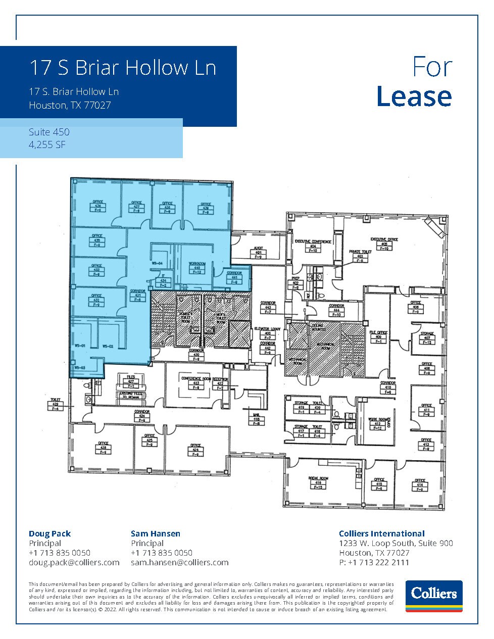 17 S Briar Hollow Ln, Houston, TX for lease Floor Plan- Image 1 of 2