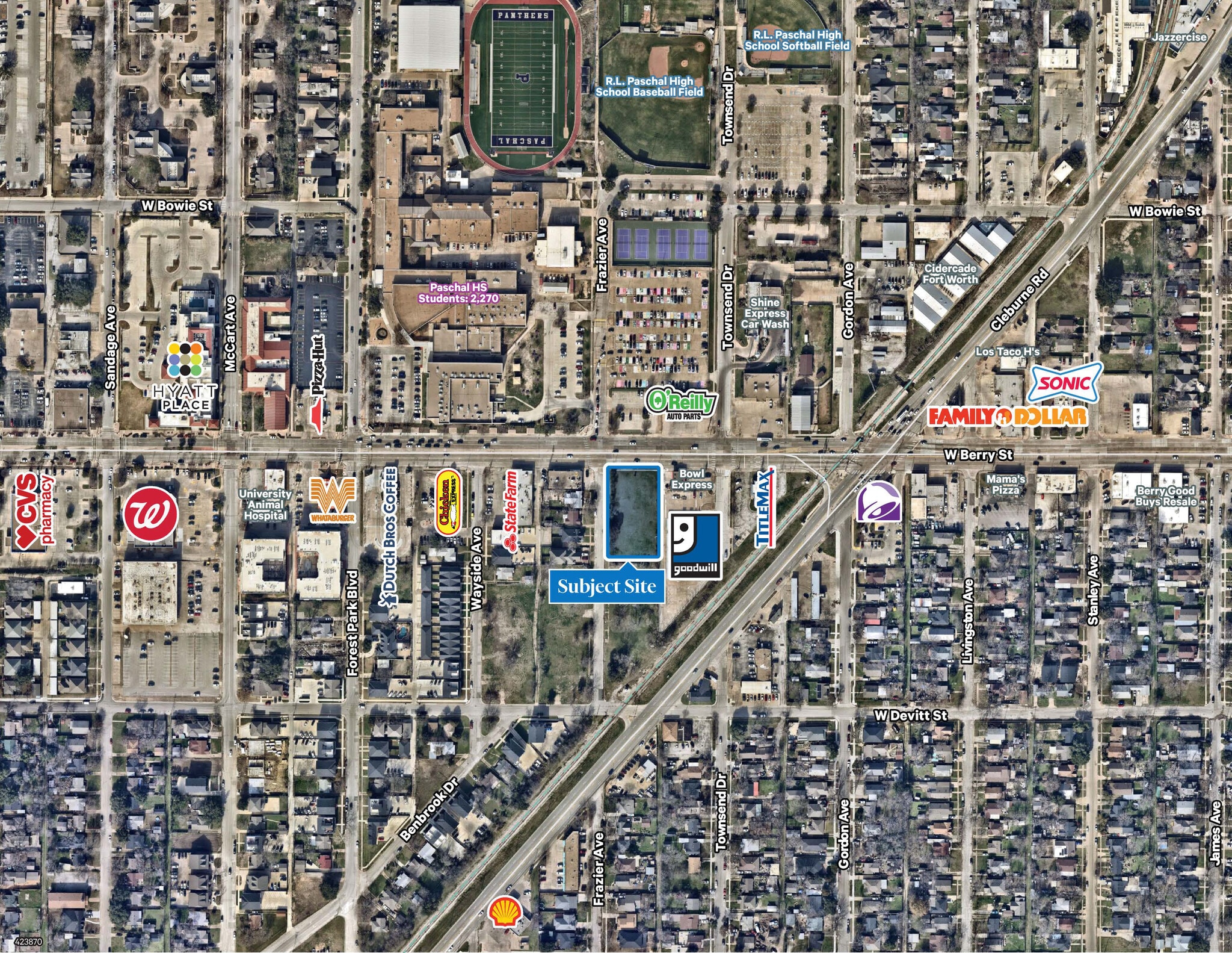 2109 W Berry St, Fort Worth, TX à louer Aérien- Image 1 de 5