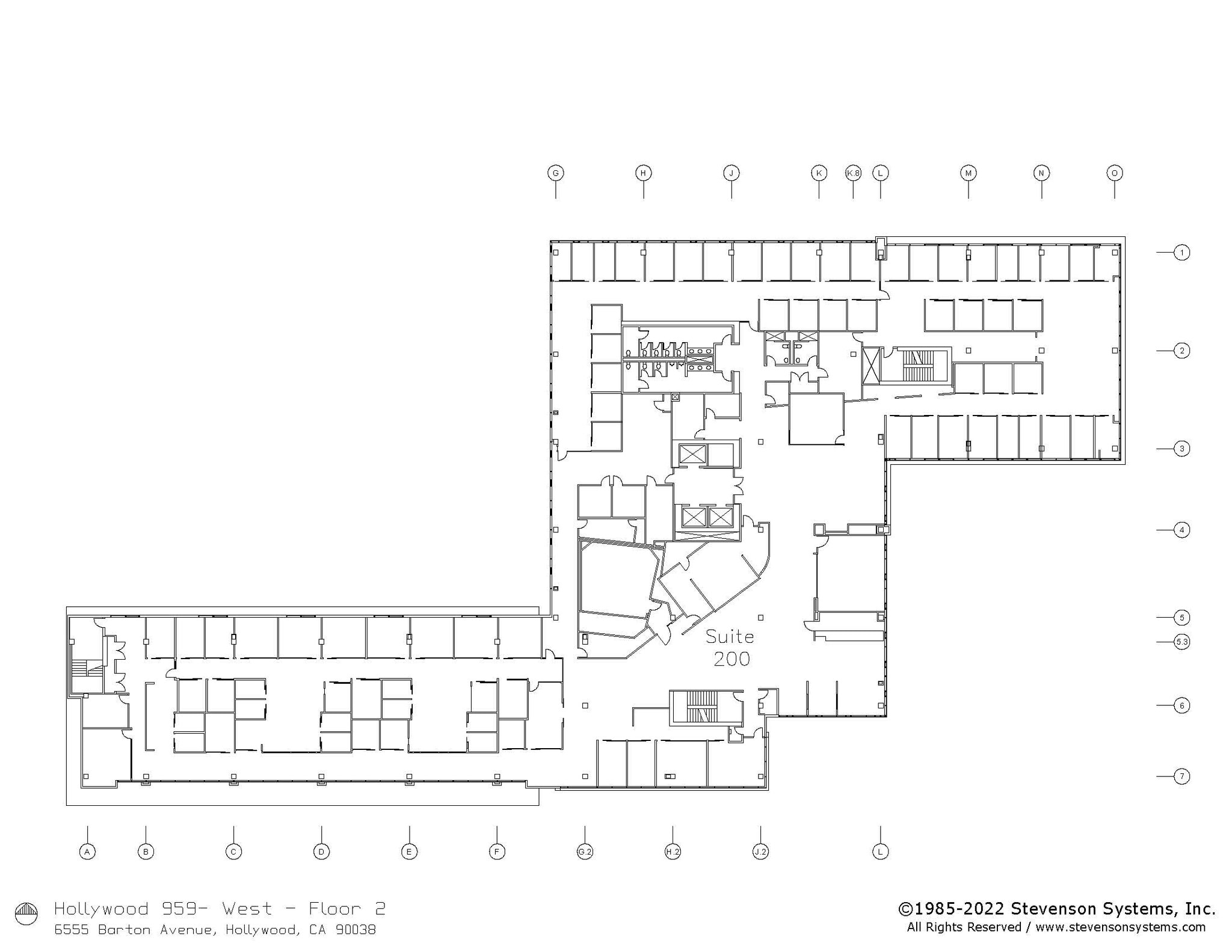 959 Seward St, Los Angeles, CA à louer Plan d’étage- Image 1 de 1