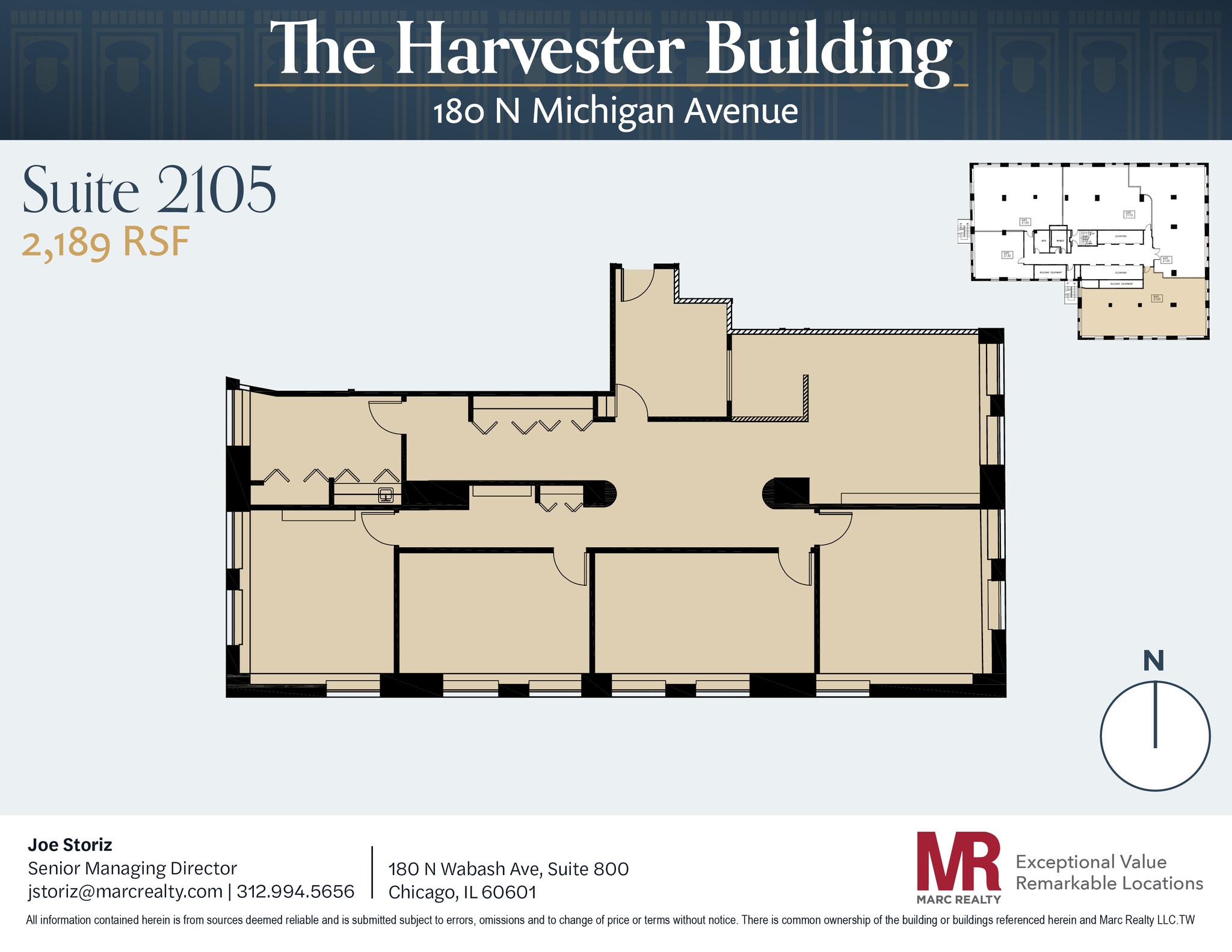 180 N Michigan Ave, Chicago, IL à louer Plan d’étage- Image 1 de 8