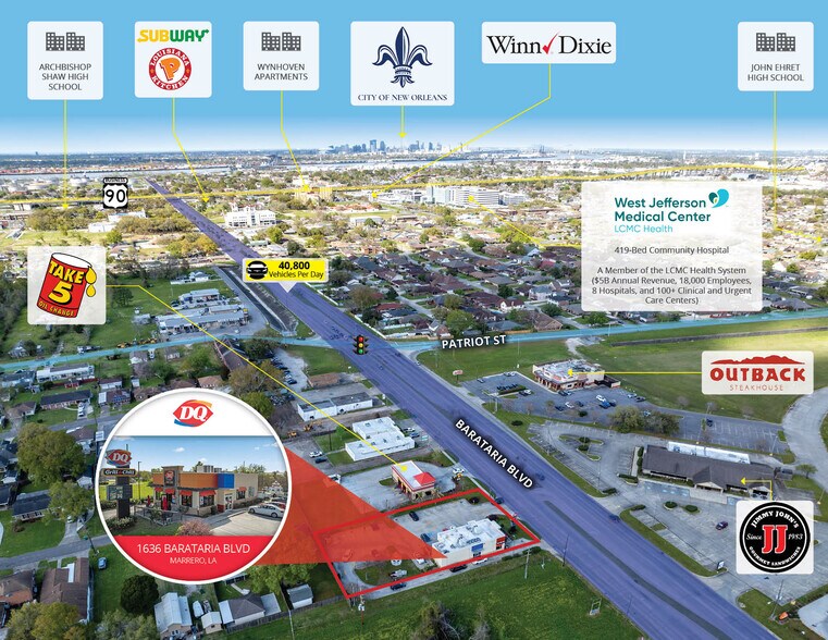 1636 Barataria Blvd, Marrero, LA à vendre - Photo du bâtiment - Image 3 de 5