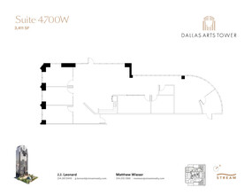 2200 Ross Ave, Dallas, TX à louer Plan d  tage- Image 1 de 1