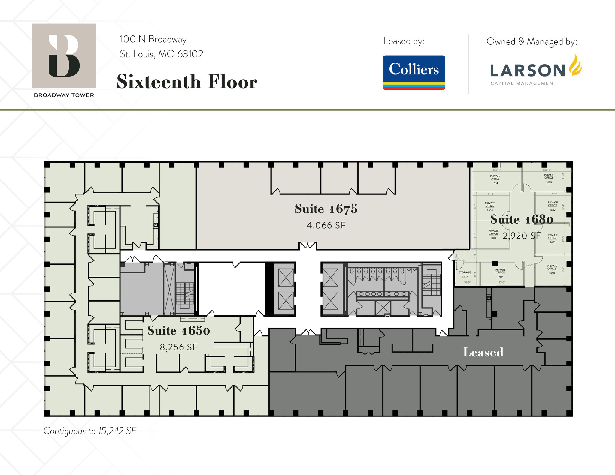 100 N Broadway, Saint Louis, MO à louer Plan d’étage- Image 1 de 1