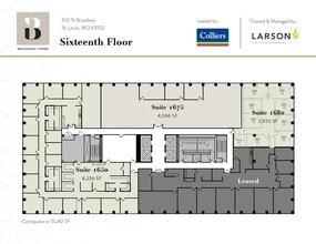 100 N Broadway, Saint Louis, MO à louer Plan d’étage- Image 1 de 1