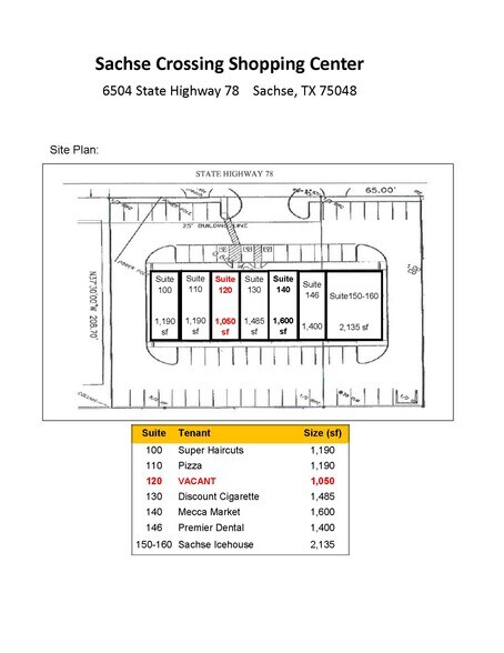 6504 Highway 78, Sachse, TX à louer - Plan de site - Image 2 de 6