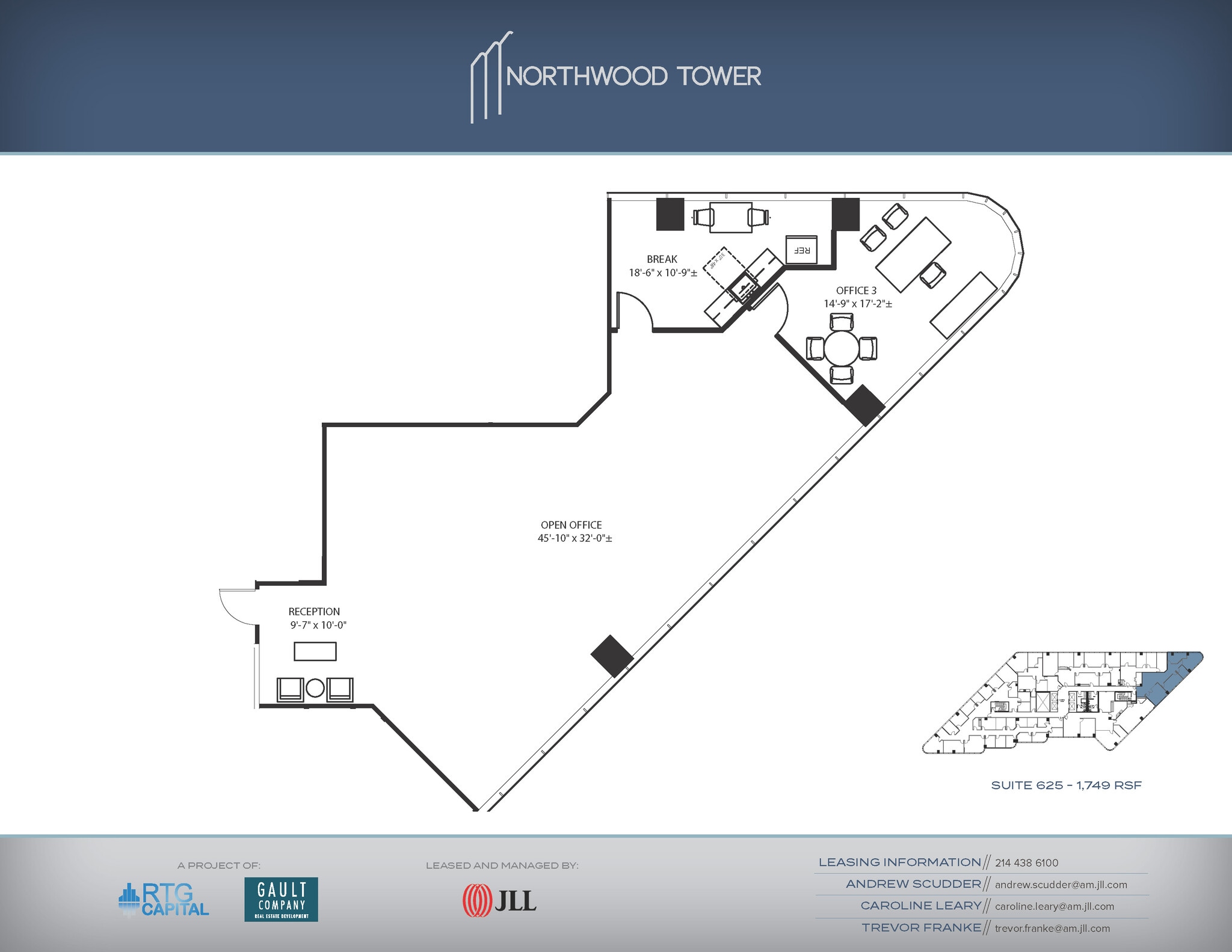 5757 Alpha Rd, Dallas, TX à louer Plan d’étage- Image 1 de 2
