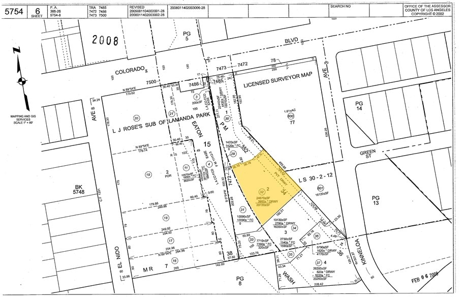 3018 E Colorado Blvd, Pasadena, CA for lease - Plat Map - Image 3 of 3