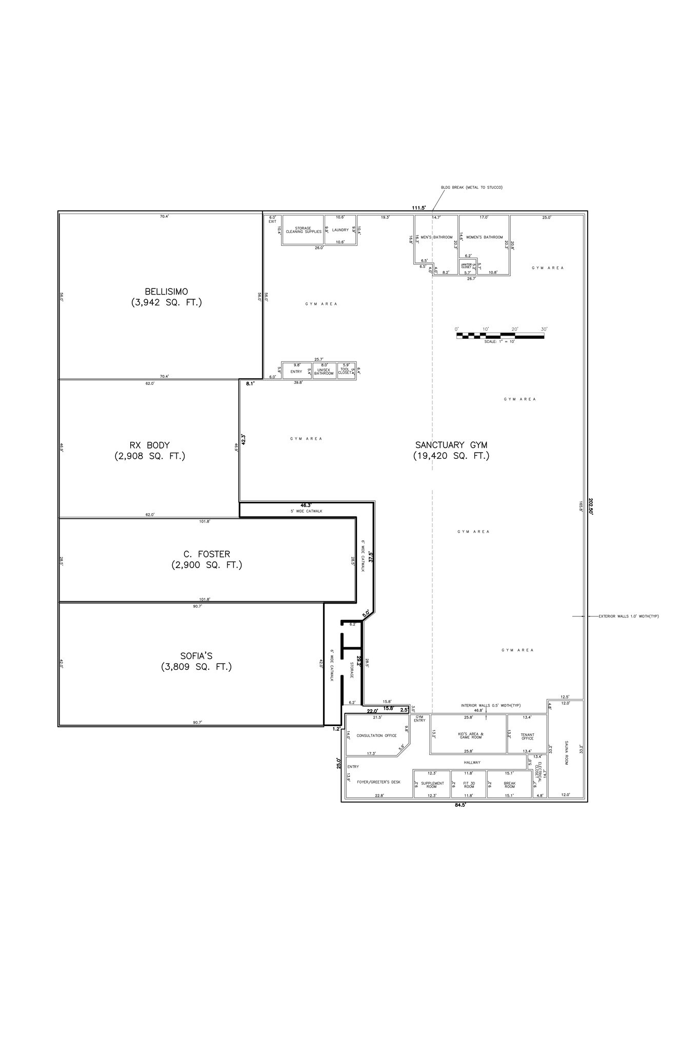 117-133 W Parkwood Ave, Friendswood, TX à louer Plan de site- Image 1 de 2