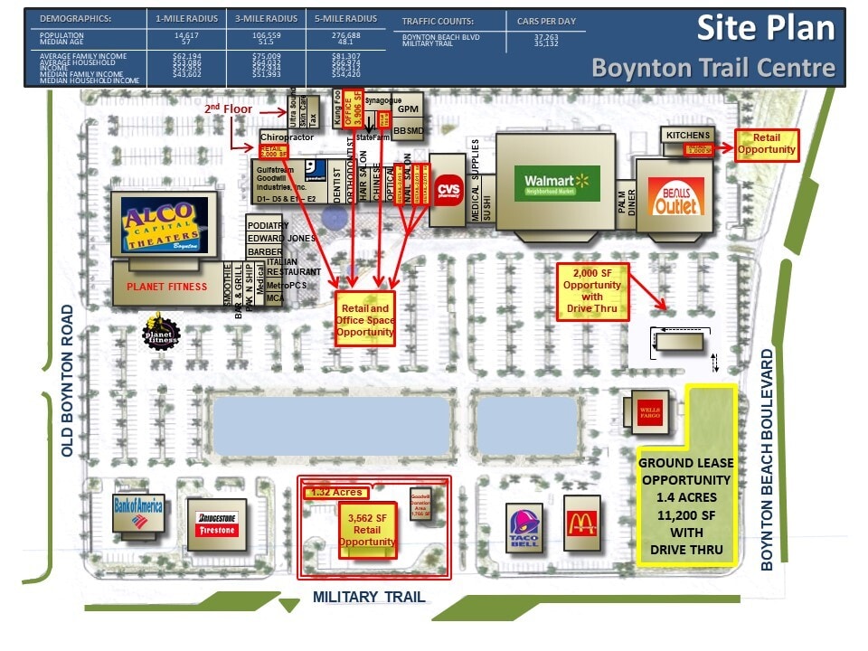 9760-9990 S Military Trl, Boynton Beach, FL à louer Plan de site- Image 1 de 3