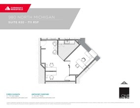 980 N Michigan Ave, Chicago, IL à louer Plan d’étage- Image 1 de 1