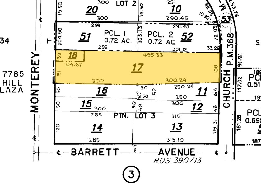 16360 Monterey Rd, Morgan Hill, CA à vendre - Plan cadastral - Image 3 de 19