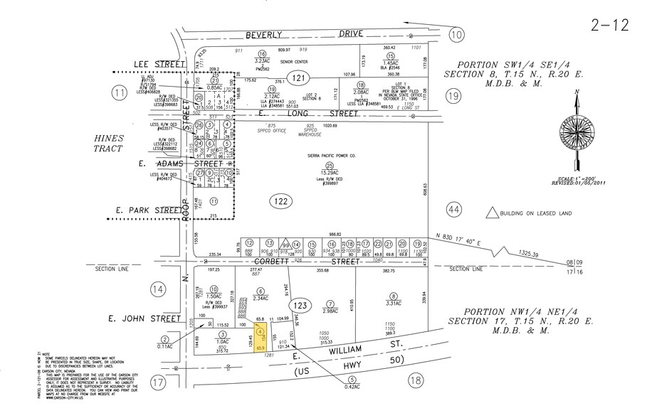 886-892 E William St, Carson City, NV à vendre - Plan cadastral - Image 1 de 1