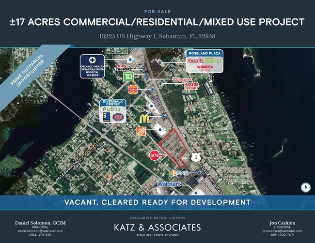 Plus de détails pour 13225-13228 US Highway 1, Sebastian, FL - Terrain à vendre