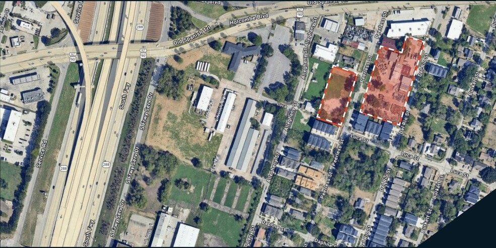 6614 Del Rio St, Houston, TX for lease - Aerial - Image 3 of 4