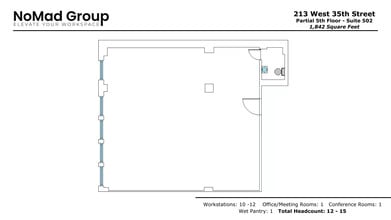 213 W 35th St, New York, NY for lease Floor Plan- Image 1 of 1