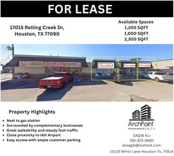 17001-17015 Rolling Creek Dr, Houston, TX à vendre Photo intérieure- Image 1 de 2