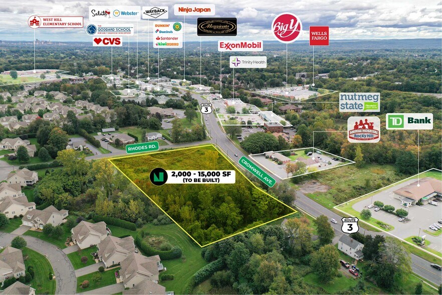 581 Cromwell Ave, Rocky Hill, CT à louer - Aérien - Image 3 de 6