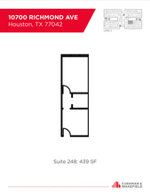 10700 Richmond Ave, Houston, TX à louer Plan d’étage- Image 1 de 1