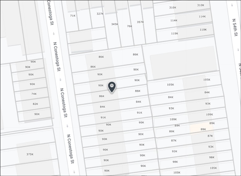 1235 N Conestoga St, Philadelphia, PA à vendre - Plan cadastral - Image 1 de 1