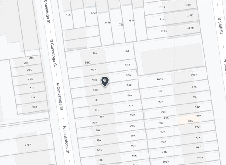1235 N Conestoga St, Philadelphia, PA à vendre Plan cadastral- Image 1 de 2