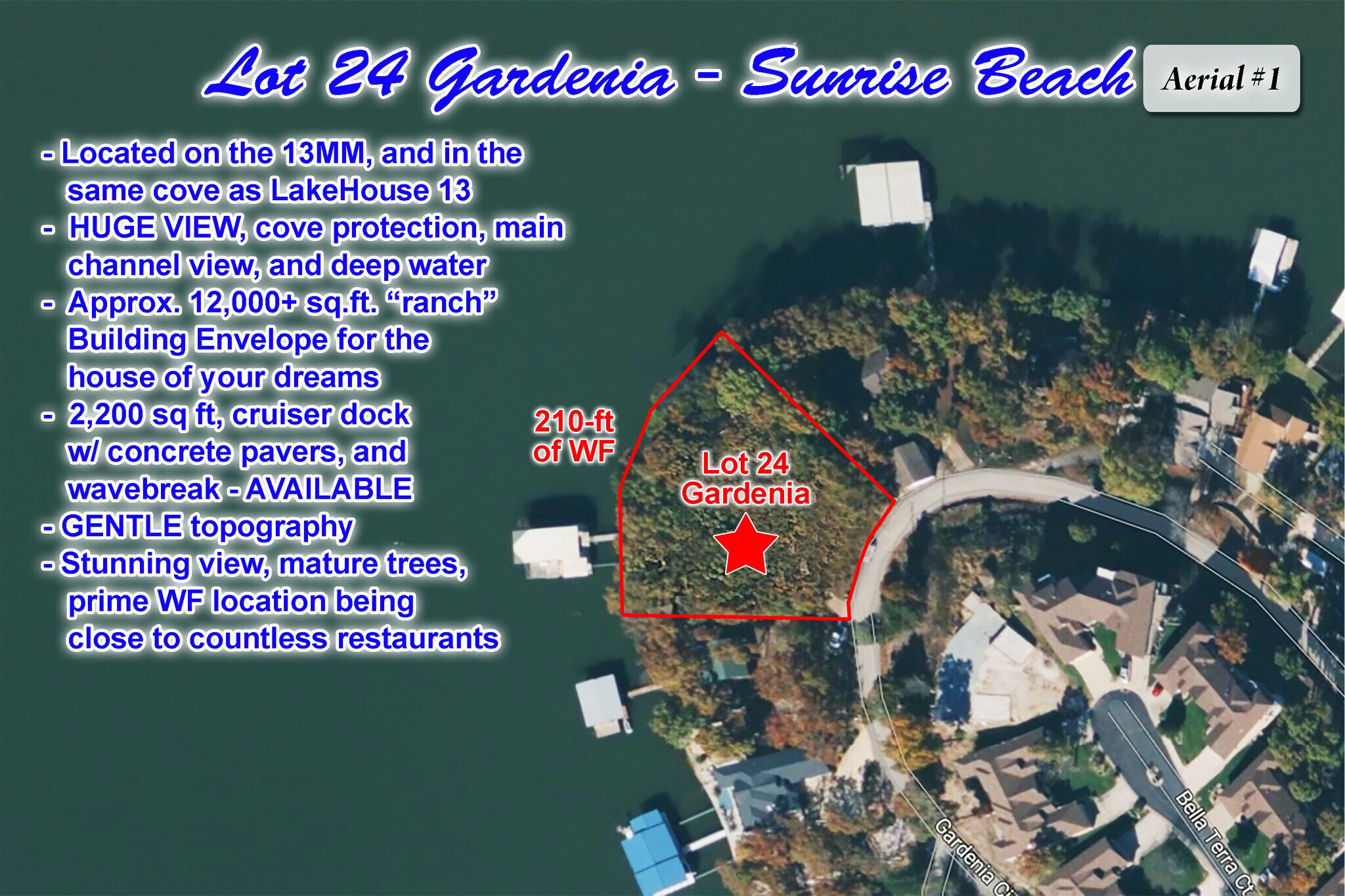 393 Gardenia Cir, Sunrise Beach, MO à vendre Aérien- Image 1 de 14