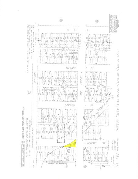 E Orange Ave, Porterville, CA for sale - Plat Map - Image 2 of 4