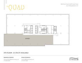 2699 Howell St, Dallas, TX à louer Plan d  tage- Image 1 de 1