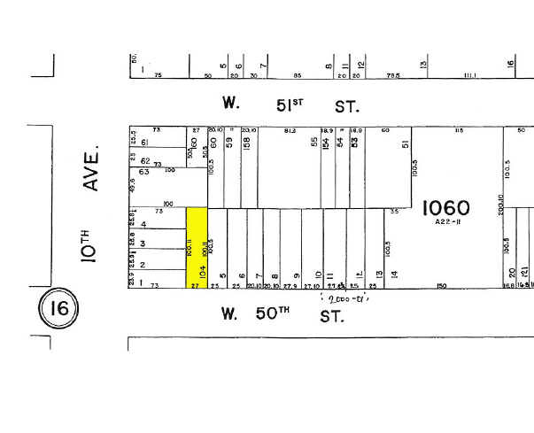 457 W 50th St, New York, NY à louer - Plan cadastral - Image 2 de 3
