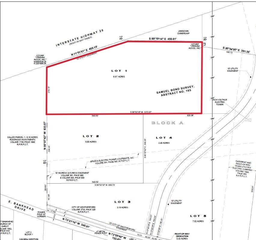 2807 E Bankhead Hwy, Weatherford, TX à vendre Plan cadastral- Image 1 de 8