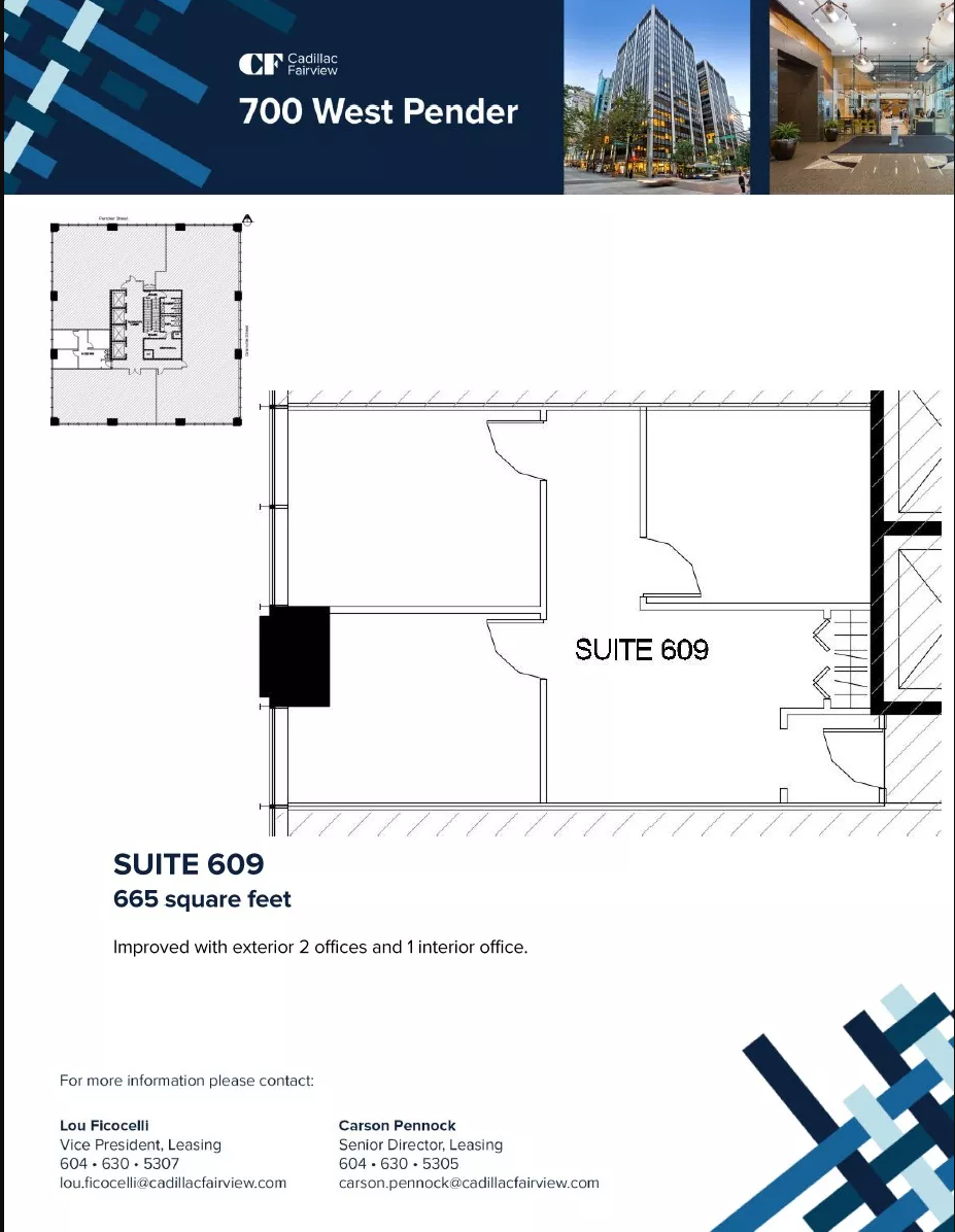 700 W Pender St, Vancouver, BC for lease Floor Plan- Image 1 of 1