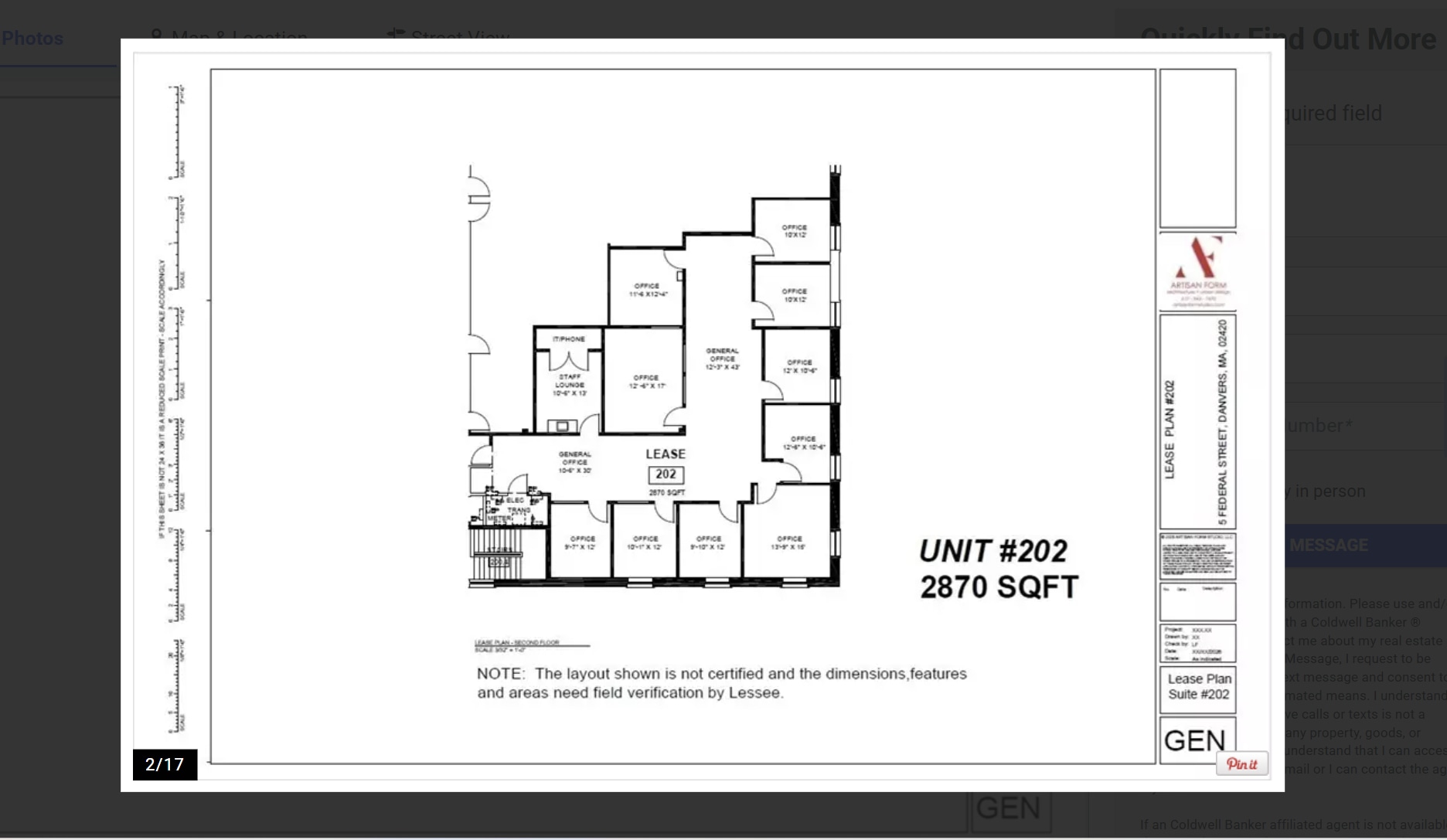 5 Federal St, Danvers, MA à louer Plan d’étage- Image 1 de 1