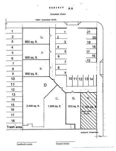 10901 Crenshaw Blvd, Inglewood, CA for lease - Floor Plan - Image 2 of 37