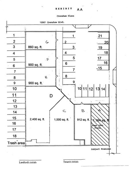 10901 Crenshaw Blvd, Inglewood, CA à louer - Plan d’étage - Image 2 de 36