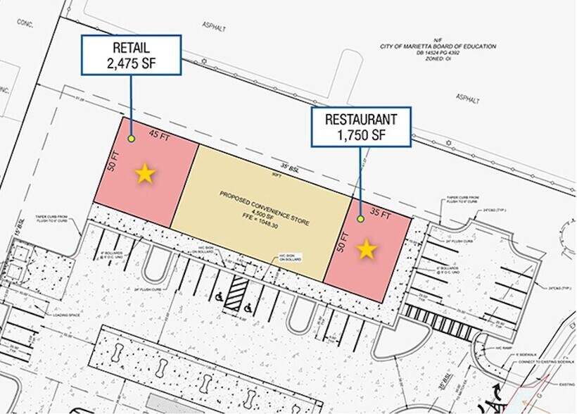 811 S Marietta Pky SE, Marietta, GA à louer - Plan de site - Image 3 de 3