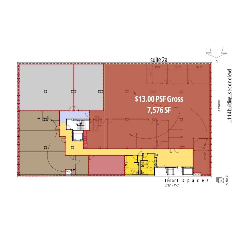 114 S Main Ave, Sioux Falls, SD à louer Plan d’étage- Image 1 de 1