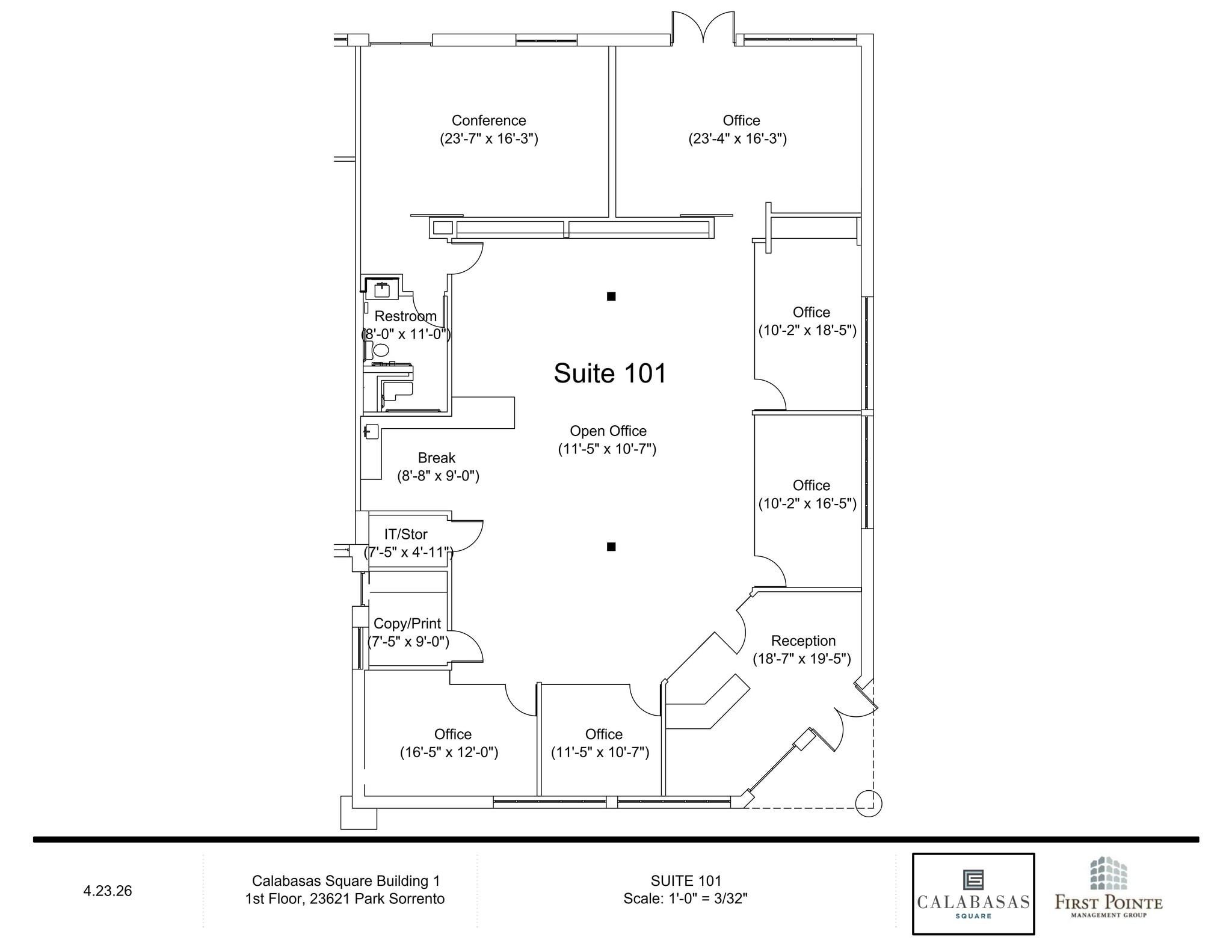 23603 Park Sorrento, Calabasas, CA for lease Site Plan- Image 1 of 2
