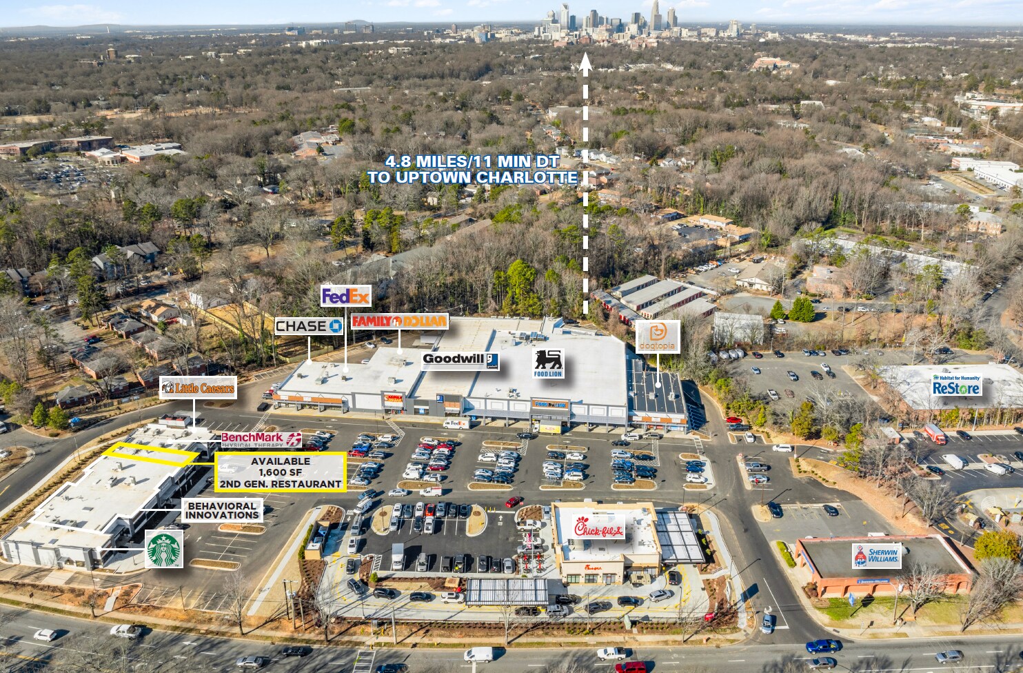 931 N Wendover Rd, Charlotte, NC à louer Photo principale- Image 1 de 5