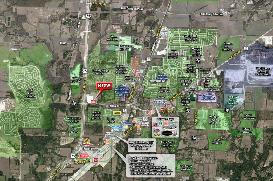 NEC of Melissa & US-75 rd, Melissa, TX à louer - Aérien - Image 2 de 4