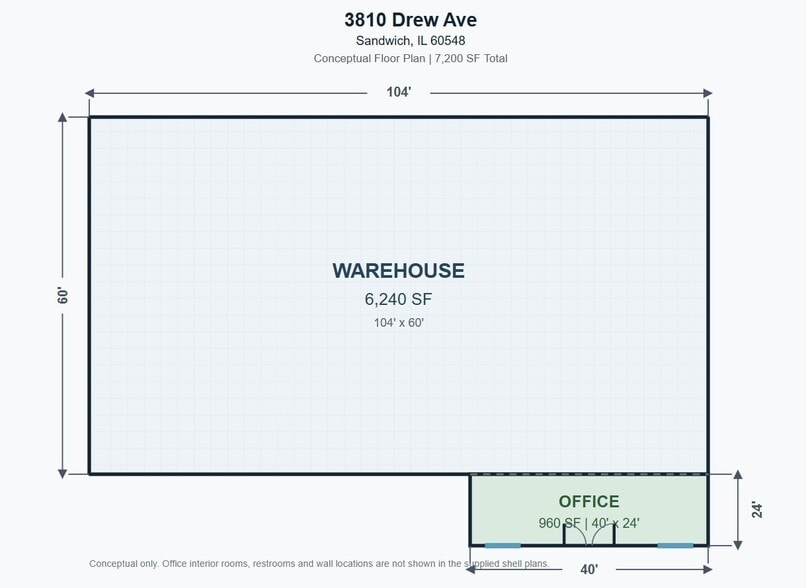 3810 Drew Ave, Sandwich, IL for lease - Site Plan - Image 3 of 3