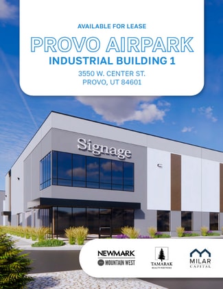 Plus de détails pour 3550 Center st, Provo, UT - Industriel à louer