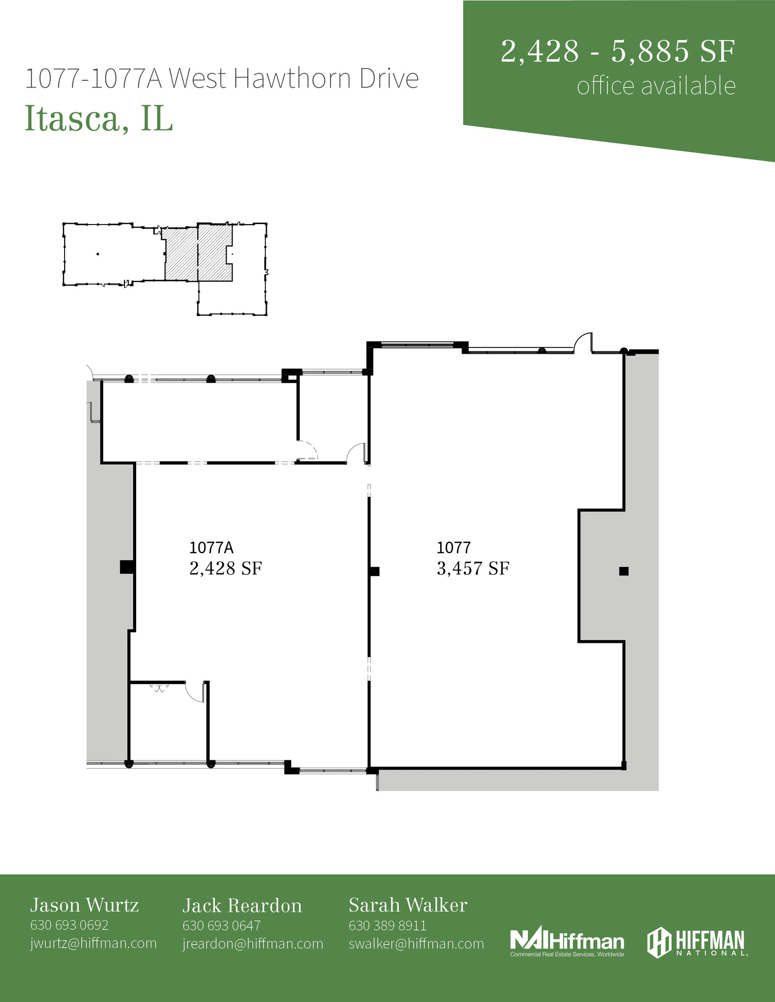 1091-1099 W Hawthorn Dr, Itasca, IL for lease Floor Plan- Image 1 of 1