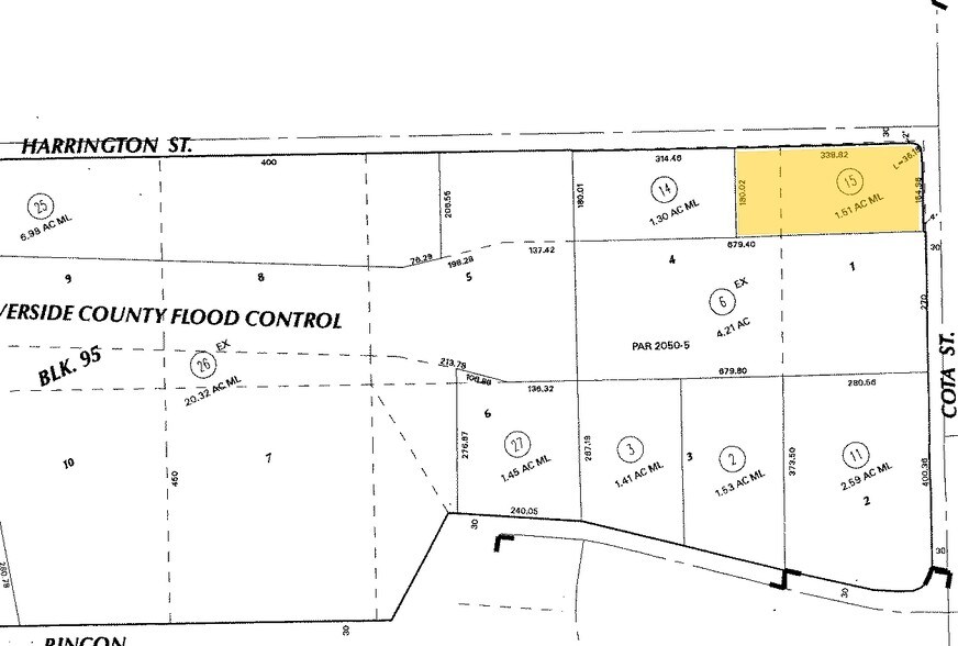 500 Harrington St, Corona, CA à louer - Plan cadastral - Image 3 de 7