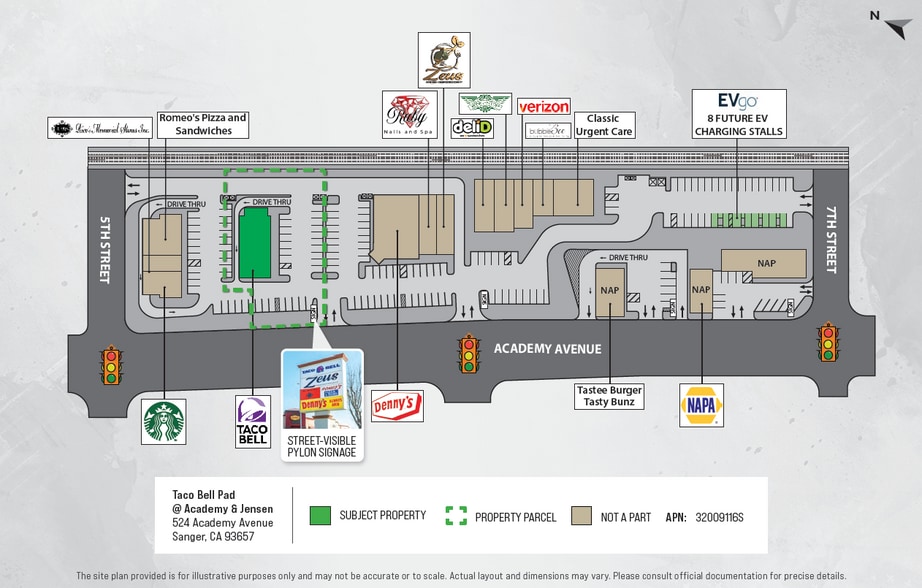 524 Academy Ave, Sanger, CA for sale - Site Plan - Image 2 of 4
